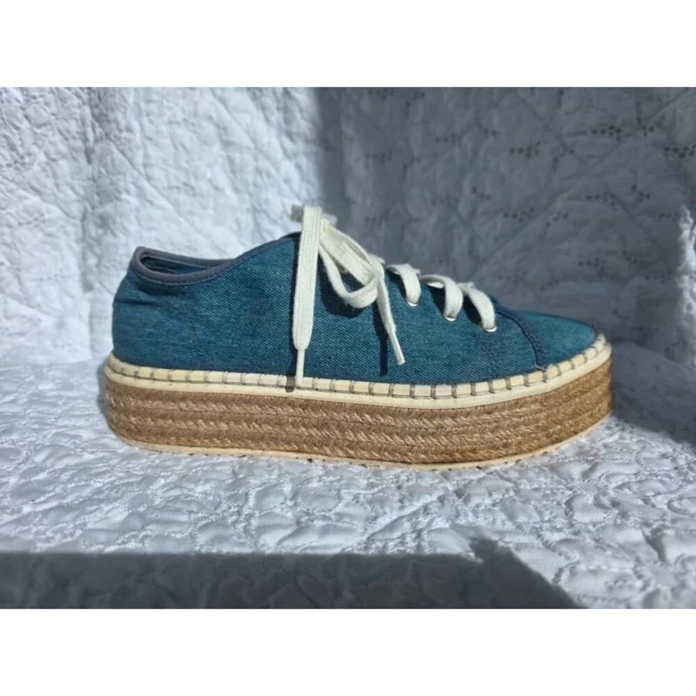 H&M Denim Espadrille Platform Sneakers EU 38 US 7.5
